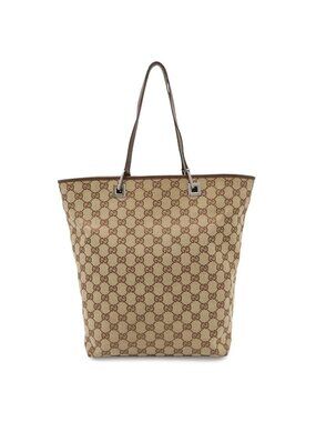 Gucci GG Canvas Tote Shoulder Bucket Bag